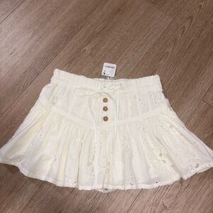 Free People ivory Mini Skirt